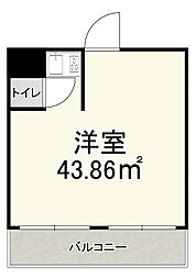中央ハイツ ワンルームの間取図画像