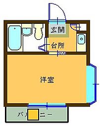 ジュネパレス和美 1Kの間取図画像
