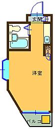 レジデンス和美 2階ワンルームの間取り