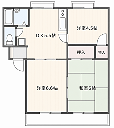 グランドコート嵐山 3DKの間取図画像