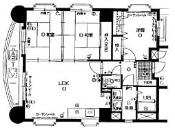 アーバンパレス小倉2 3LDKの間取図画像