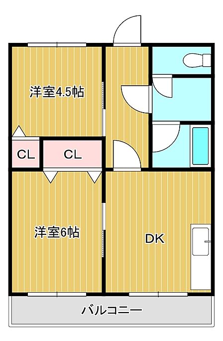2DK 間取り