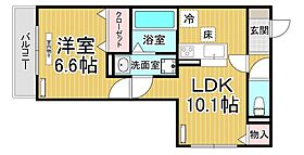 ユーフォリア  ｜ 兵庫県西宮市門戸荘（賃貸アパート1LDK・1階・40.35㎡） その2