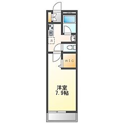 エルコート 1Kの間取図画像