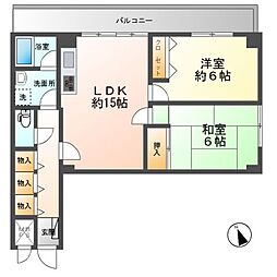 デュオ・仲町台 2LDKの間取図画像