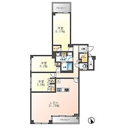 フィールド川和 3LDKの間取図画像