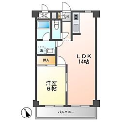 サニー・ウィステリア 1LDKの間取図画像