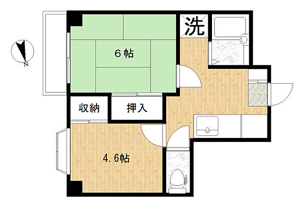 丸忠レジデンス ｜東京都江戸川区西一之江１丁目(賃貸マンション2DK・3階・40.82㎡)の写真 その2