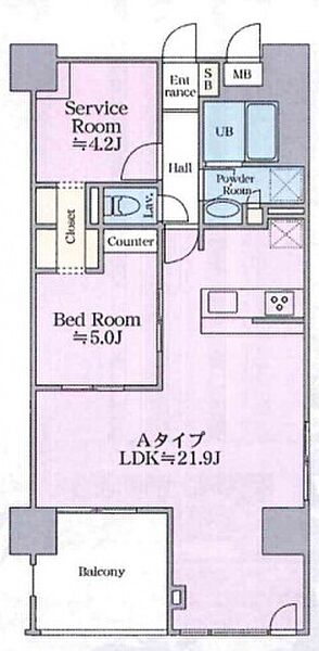 一之江・シルクボーテ ｜東京都江戸川区松江４丁目(賃貸マンション1SLDK・7階・66.78㎡)の写真 その2