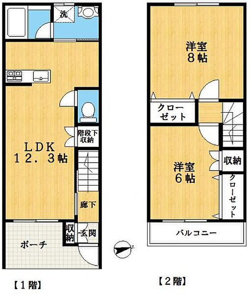 Ｍ‐ｃｏｕｒｔ ｜東京都江戸川区松江７丁目(賃貸テラスハウス2LDK・--・60.86㎡)の写真 その2