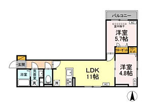 (仮)D-ROOM南篠崎町  ｜ 東京都江戸川区南篠崎町４丁目90-2（賃貸アパート2LDK・2階・47.71㎡） その1