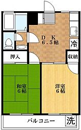モンターナ7 2DKの間取図画像