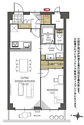 ニュー両国サンハイツ 1LDKの間取図画像