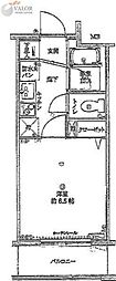 リクレイシア・コルテ川崎元木 9階1Kの間取り