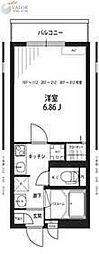 リブリ・サンヴィレッジ21 2階1Kの間取り