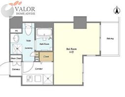 クレヴィスタ川崎II 4階1Kの間取り