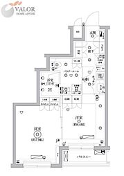 セジョリ鵜の木 4階2Kの間取り