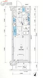 メインステージ横濱黄金町 6階1Kの間取り