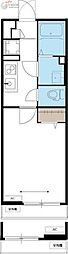 リブリ・グランパル川崎 3階1Kの間取り