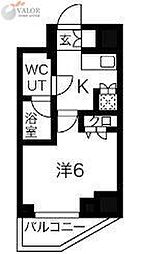 スパシエ　アコルデ　横浜 4階1Kの間取り