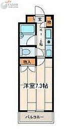 ヴァンテアン矢向 3階1Kの間取り