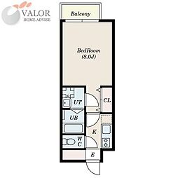 Ｓ−ＦＯＲＴ川崎神明町 3階1Kの間取り
