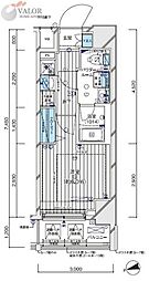 メインステージ横濱阪東橋 9階1Kの間取り