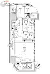 イアース横濱関内 6階1Kの間取り