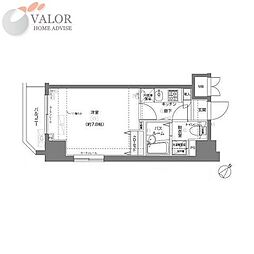 フェニックス横濱関内BAY MARKS 9階1Kの間取り