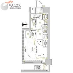 ラフィスタ川崎大師 7階1Kの間取り