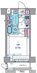 ジェノヴィア横浜鶴見市場スカイガーデン 1Kの間取図画像
