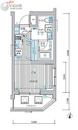 ベルグレード吉野町 ワンルームの間取図画像