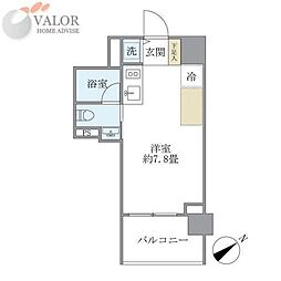 カーサヴェデュータ ワンルームの間取図画像