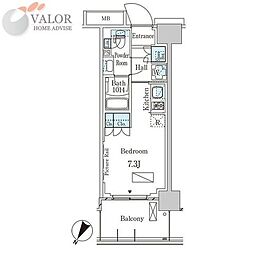 ParkAxis横濱大通り公園 1Kの間取図画像