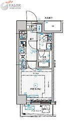 メインステージ横浜東口 1Kの間取図画像