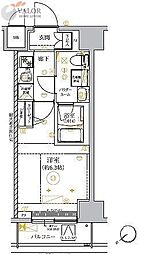 リルシアグランデ横濱吉野町 1Kの間取図画像