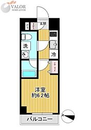 SHOKENレジデンス川崎八丁畷 1Kの間取図画像