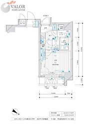 MAINSTAGE川崎6エグザ 1Kの間取図画像