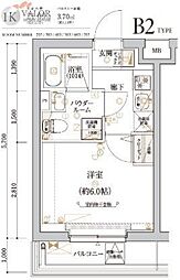 ECREDE横濱吉野町 1Kの間取図画像