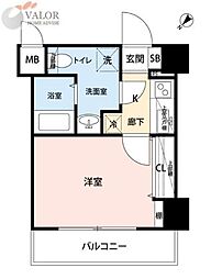 グリフィン横浜・戸部駅前 1Kの間取図画像