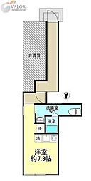 メゾンドパル ワンルームの間取図画像