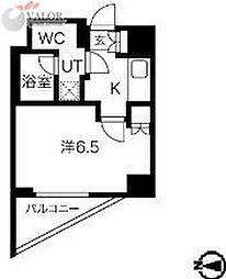 スパシエ川崎ウエスト 1Kの間取図画像