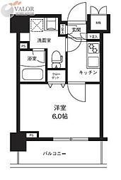 MAINSTAGE横濱ポートサイド 1Kの間取図画像
