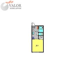 グレイスフラッツ 1Kの間取図画像