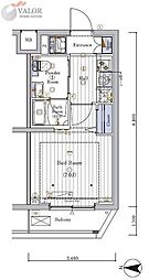 (仮)大口PJ 1Kの間取図画像
