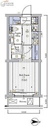 (仮)大口PJ 1Kの間取図画像