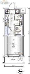 (仮)大口PJ 1Kの間取図画像