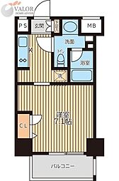 レジディア新横浜 1Kの間取図画像