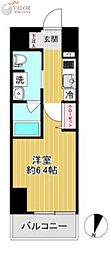 SHOKENResidence横浜戸部 1Kの間取図画像