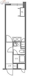 ウィルテラス横浜サウス ワンルームの間取図画像